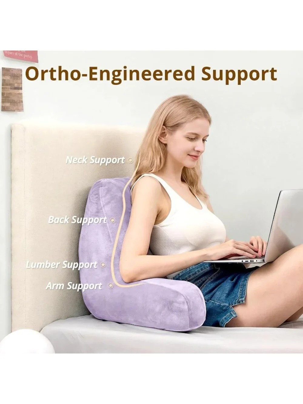 〽️Reading Pillow for Bed Back Pillow Sitting Up 18